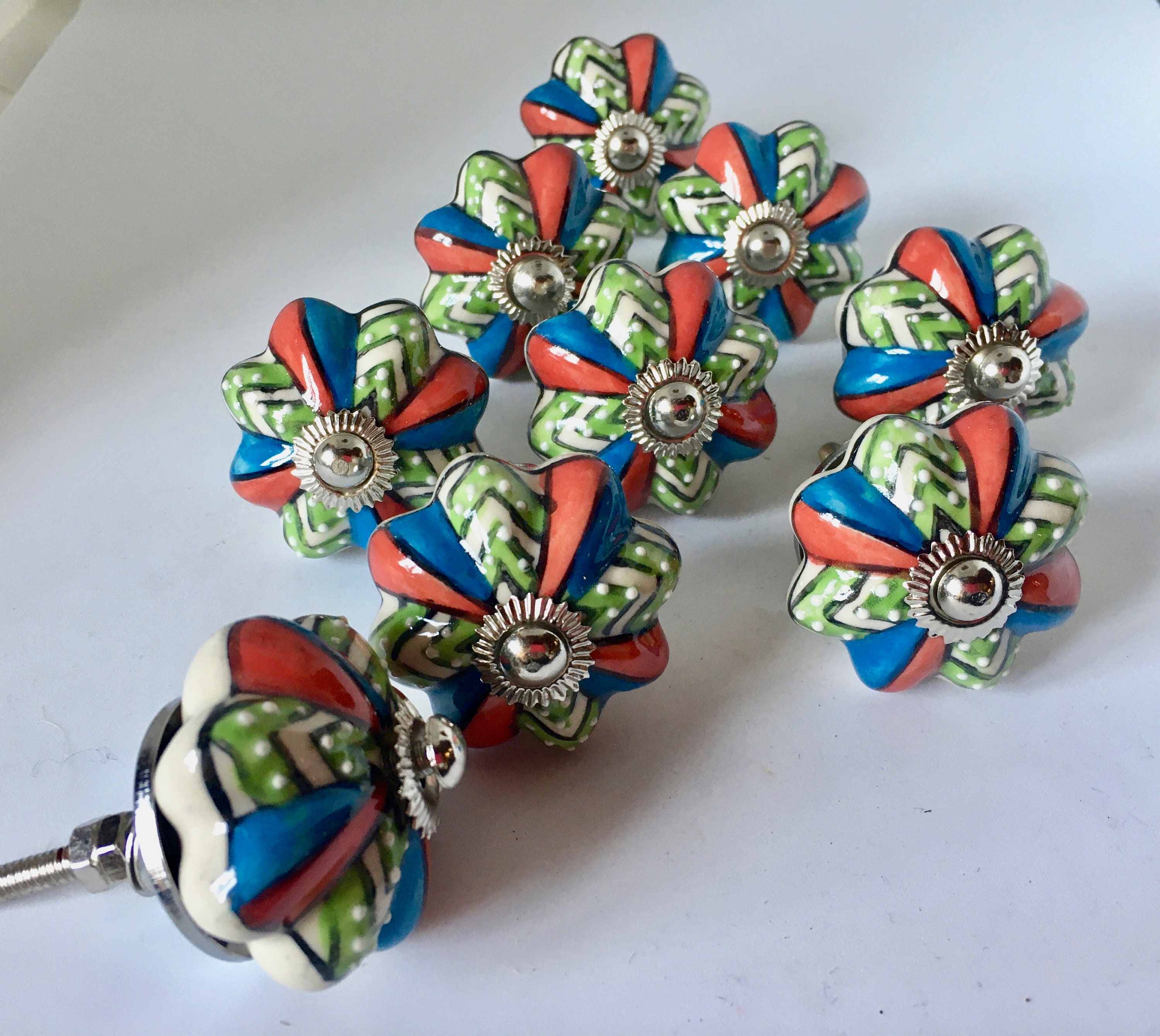 9 furniture buttons 4.5 cm in diameter drawer knob handle Etsy