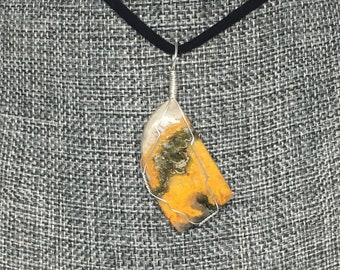 Bumble Bee Jasper Pendant/ Necklace