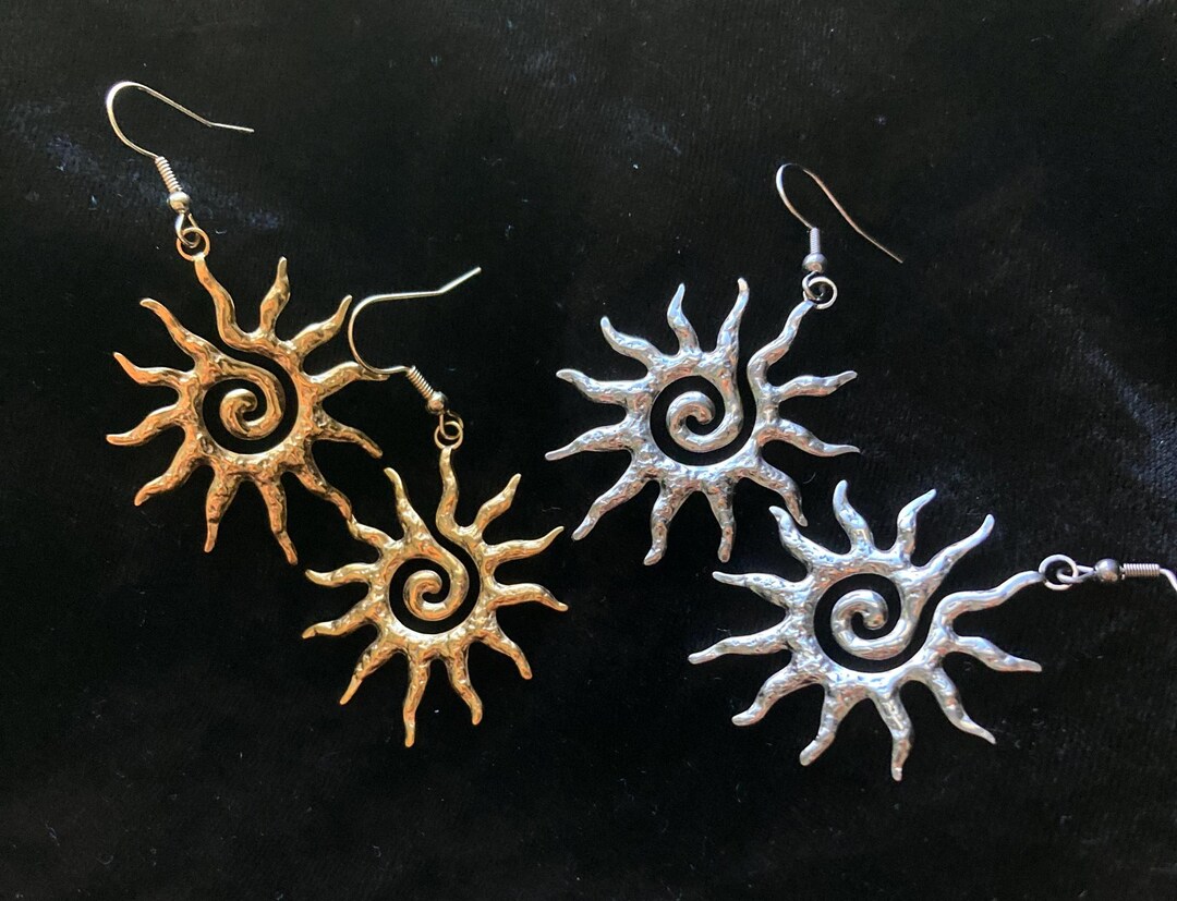 Didi Gold Sunburst Drop Earrings