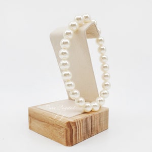 Pearl 8mm  Elastic Bridesmaid Bracelet, Bridesmaid Bracelet Gift,