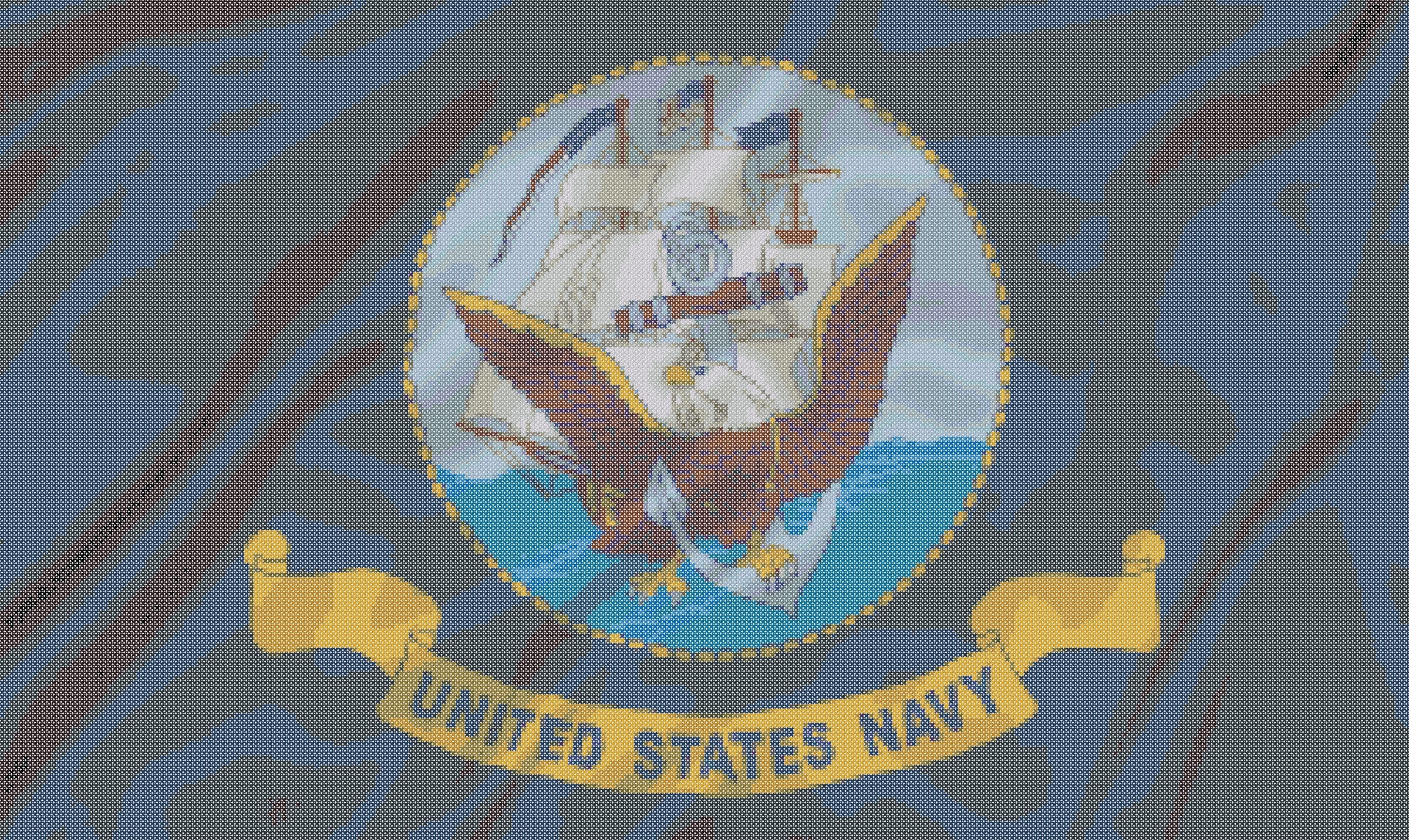 US Navy Flag: Patriotic US Armed Forces Inspired Cross-stitch Pattern, Pixel Art Image, Perler ...
