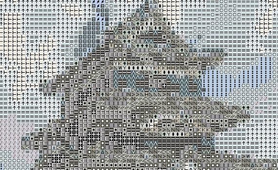 Matsumoto With Mt Fuji Cross Stitch Pattern: Japanese Castle