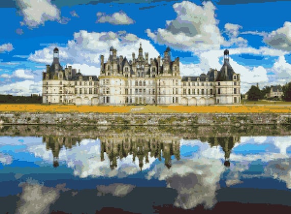 Chateau De Chambord Cross Stitch Pattern French Castle Etsy
