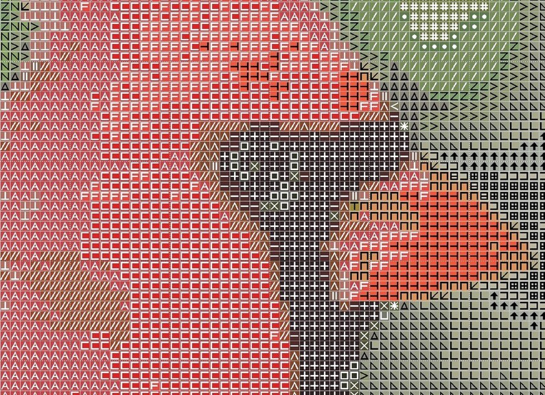 Spring Cardinal With Flowers Cross Stitch Pattern: Colorful Birds ...