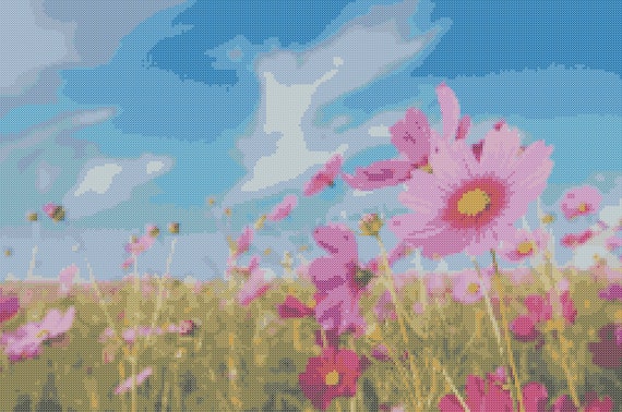 【原画】風景画Peaceful scenery　F3　ピンクの花の絵　2点分 Amazon.co.jp: 花の絵 風景画 アクリル画 原画 ゼラニウムと