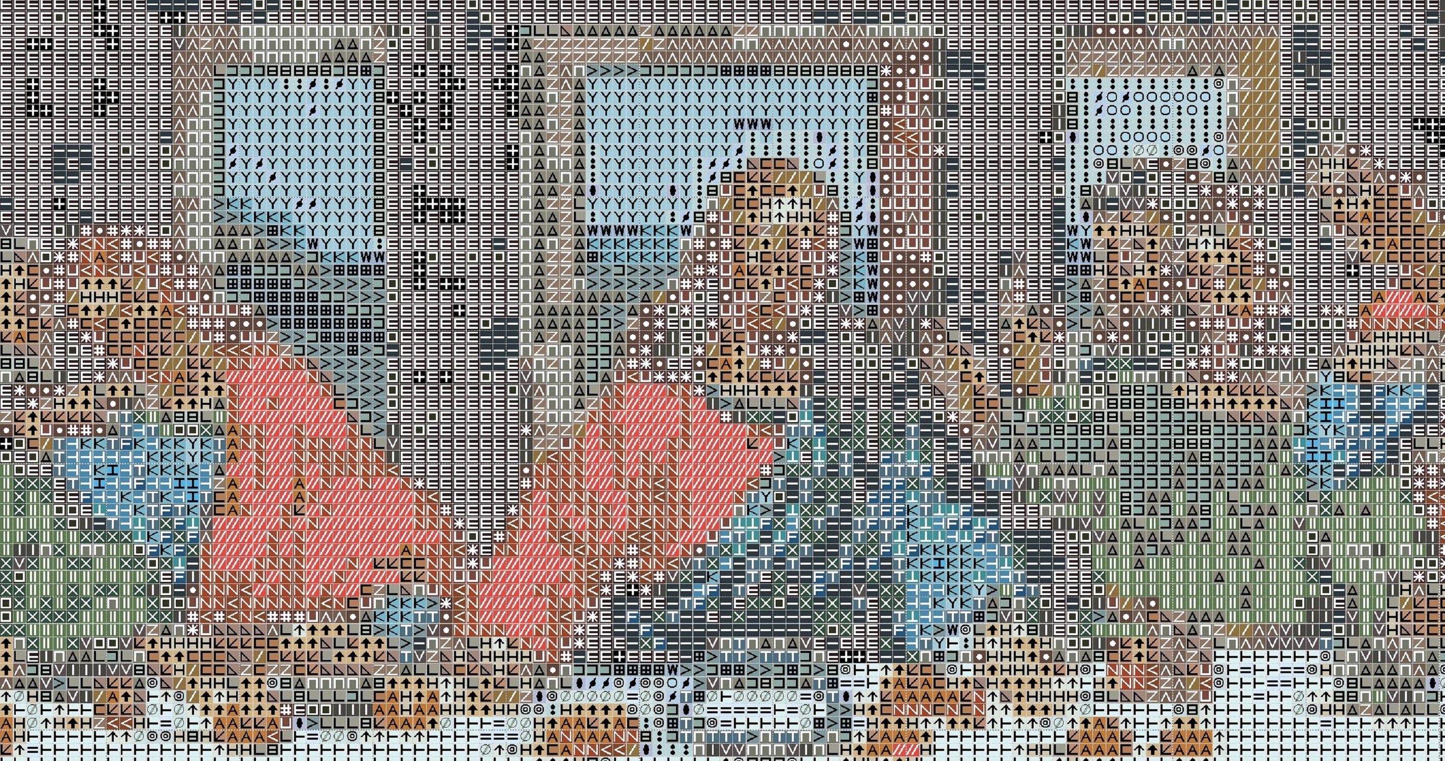The Last Supper Cross Stitch Pattern Leonardo De Vinci Pixel Art Image