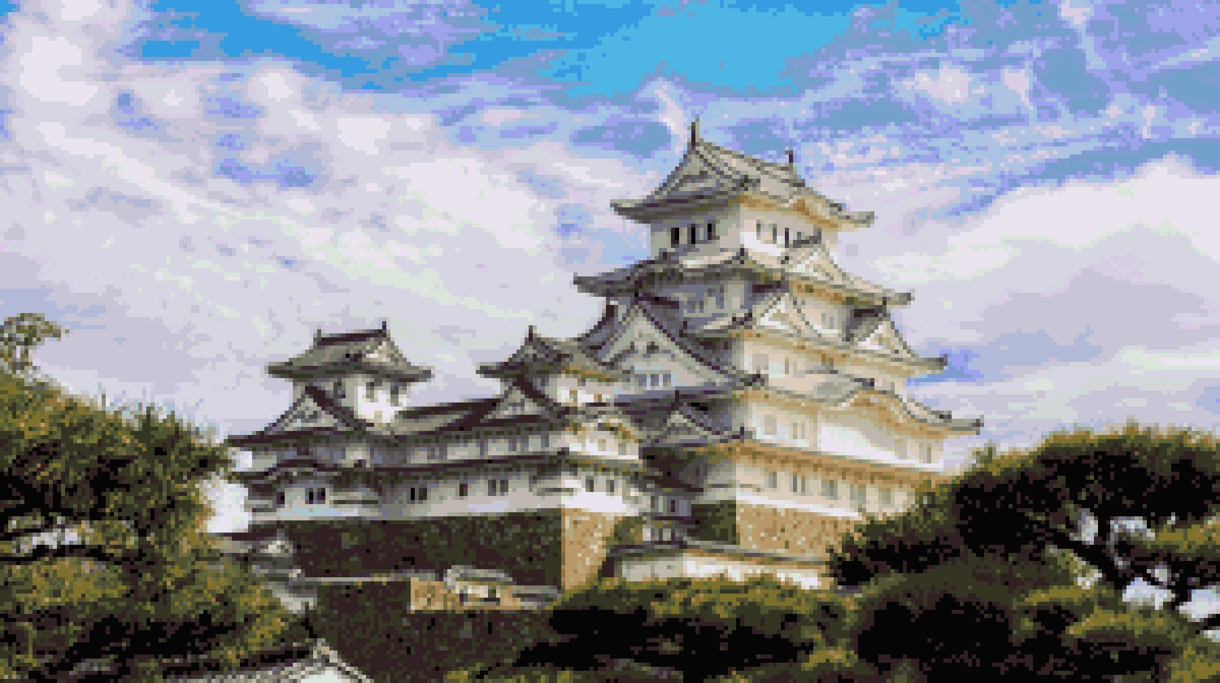 Himeji Castle Cross Stitch Pattern: Japanese Scenic