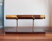 Brass Rosewood quot Tanglewood quot Series Hand Held Telescope with Stand by Van Cort