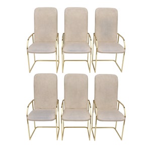 DIA Design Institute of America Brass Dining Chairs - Set of Six