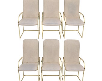 DIA Design Institute of America Brass Dining Chairs - Set of Six