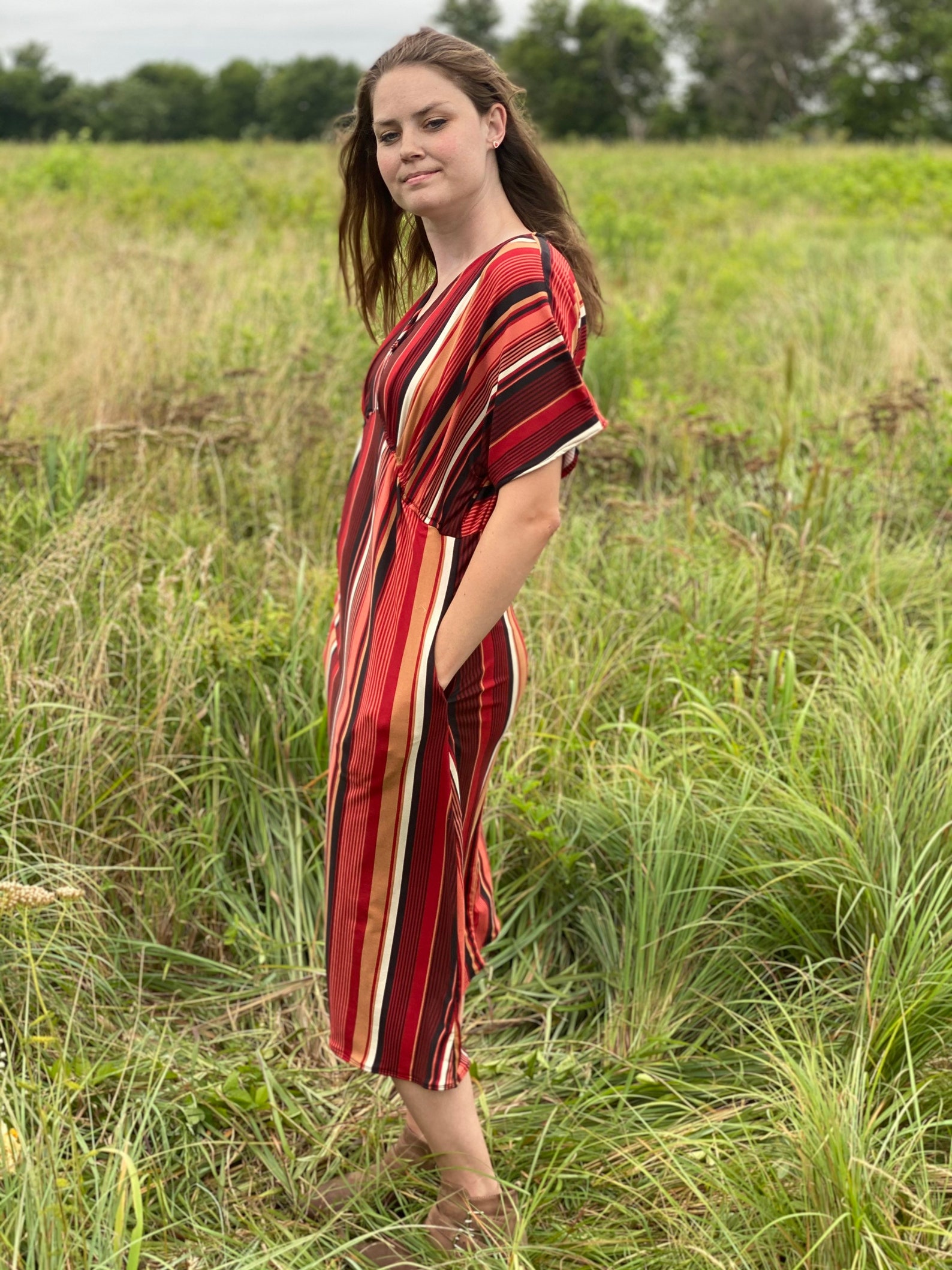 BoHo Style Maxi Kleid Strickkleid | Etsy