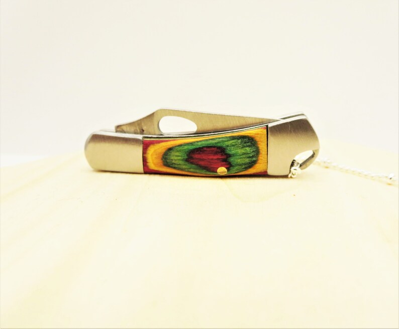 Cat Knife Necklace Vintage Peanut Pocket Knife Duck Necklace Etsy