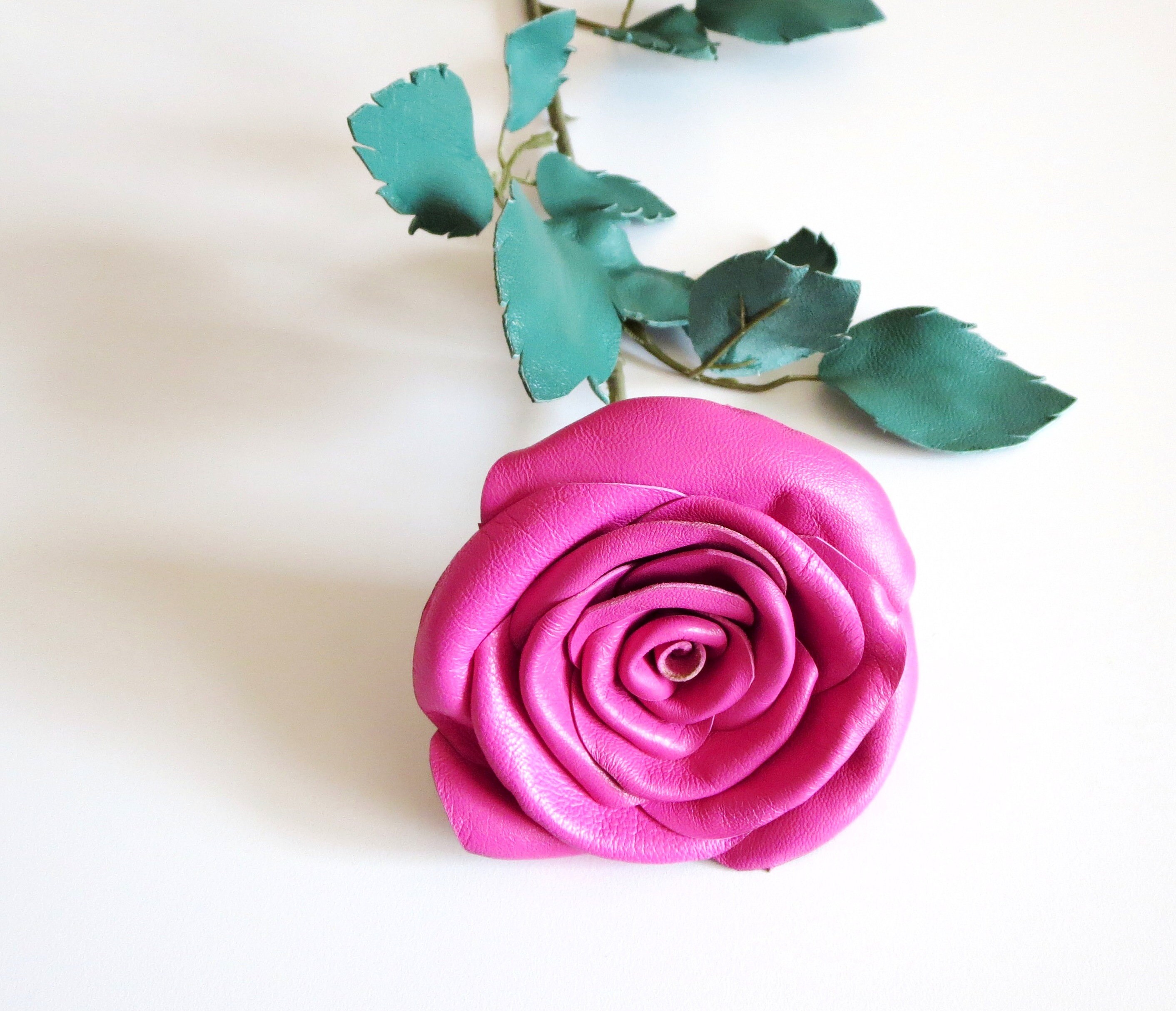 Black Leather Rose Gothic Wedding Flower Black Long Stem Rose - Etsy