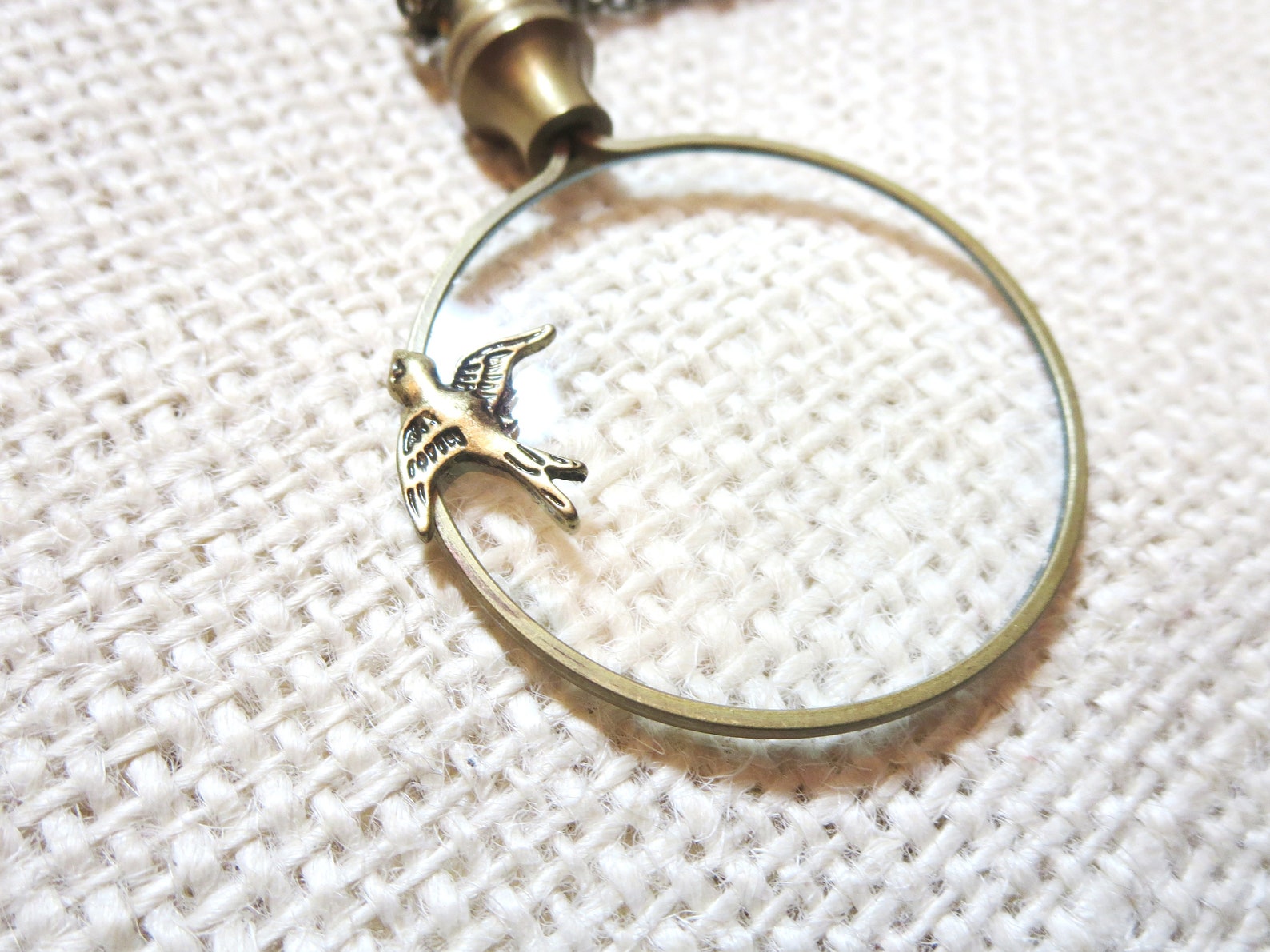 Magnifying Glass Necklace Silver Magnifying Pendant