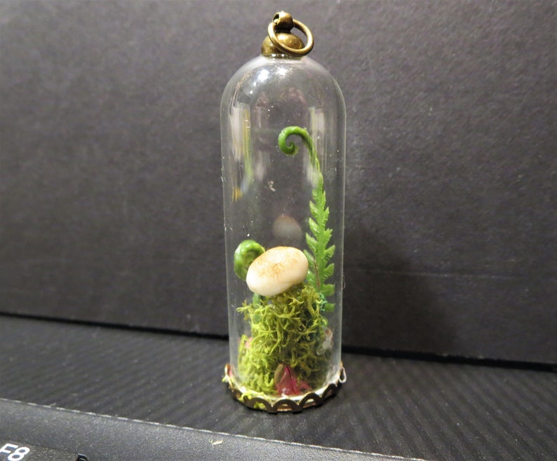 Mushroom Pendant Necklace Real Mushroom Necklace Dried Etsy