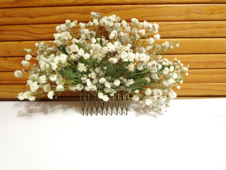 floral hair pin Baby/'s breath hair pin Lavender hair comb Dried flower comb Bridal hair piece flowers hair comb decorative hair comb