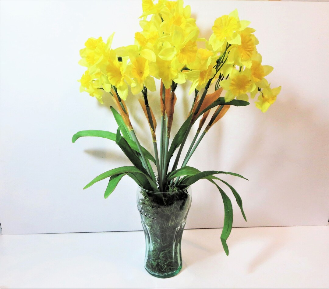 Spring Flowers Arrangements Mom Gift Flower Art Artificial Etsy