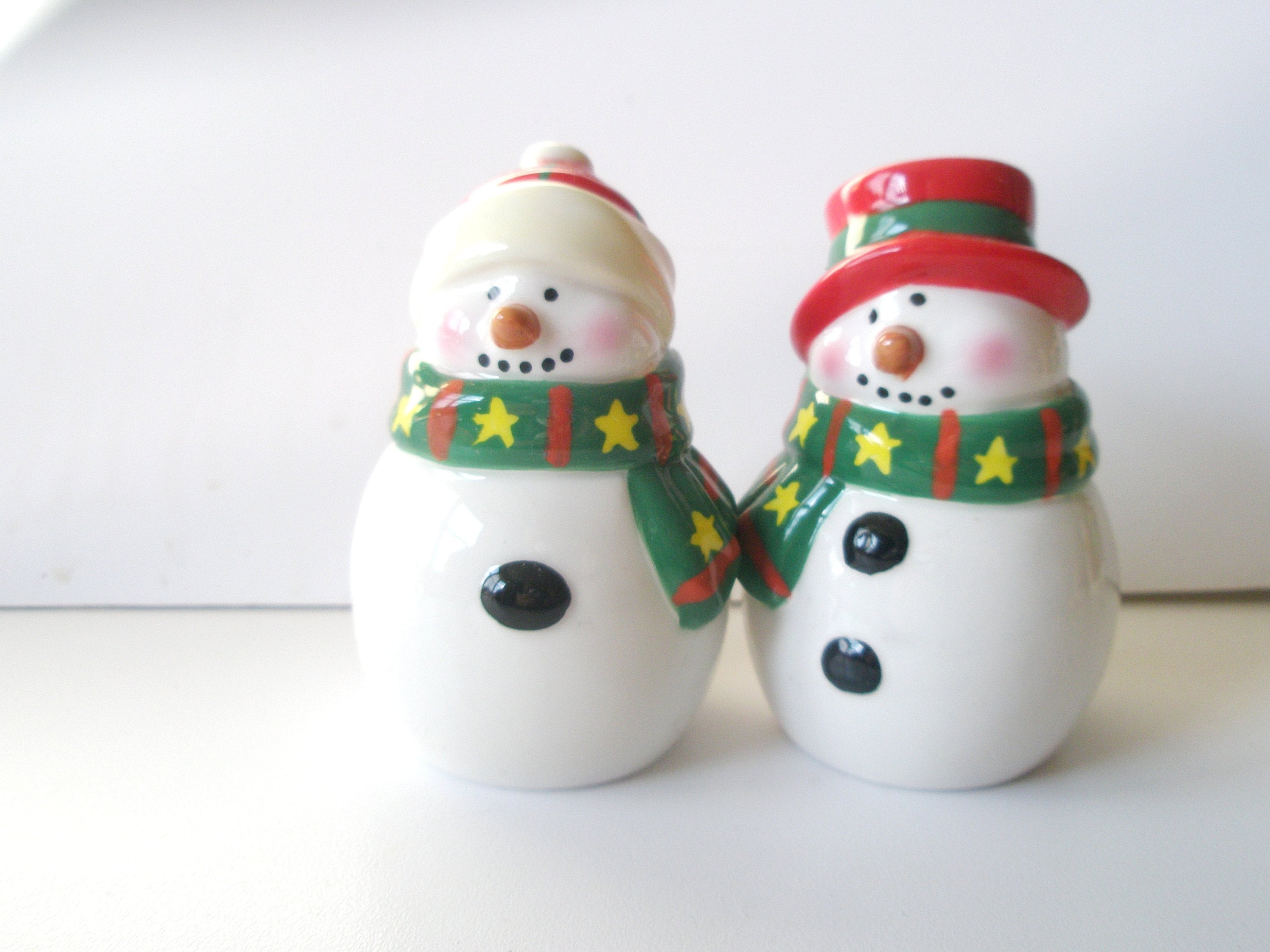 Vintage Christmas Salt and Pepper Shakers Christmas Snowman - Etsy