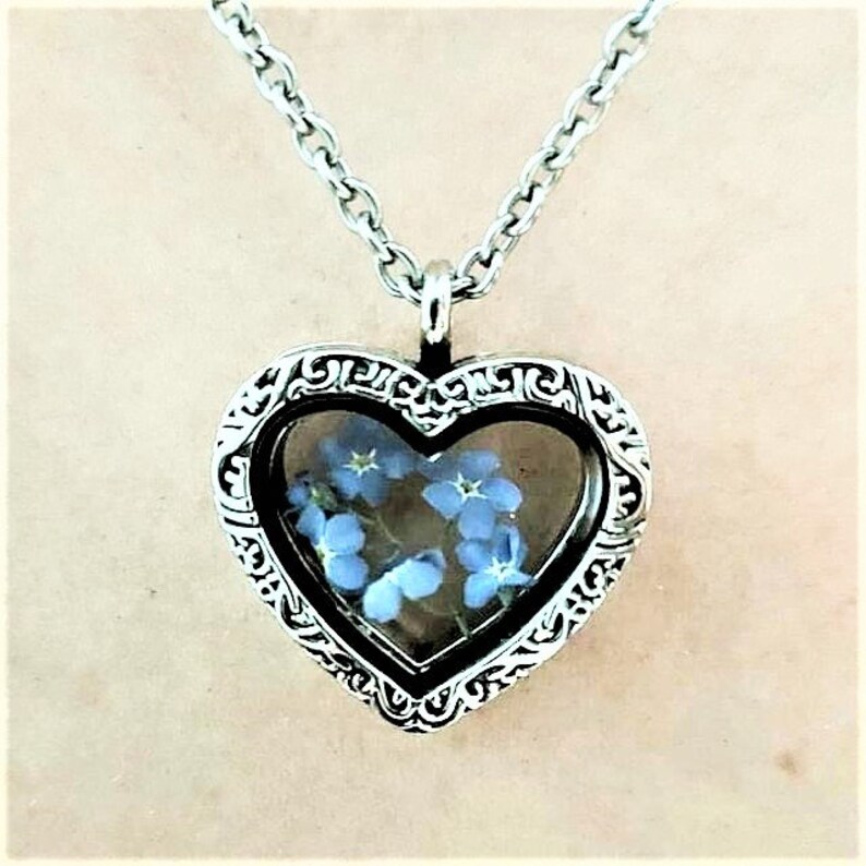 Real Violet Flower Necklace Pansy Flower Pendant Necklace Etsy