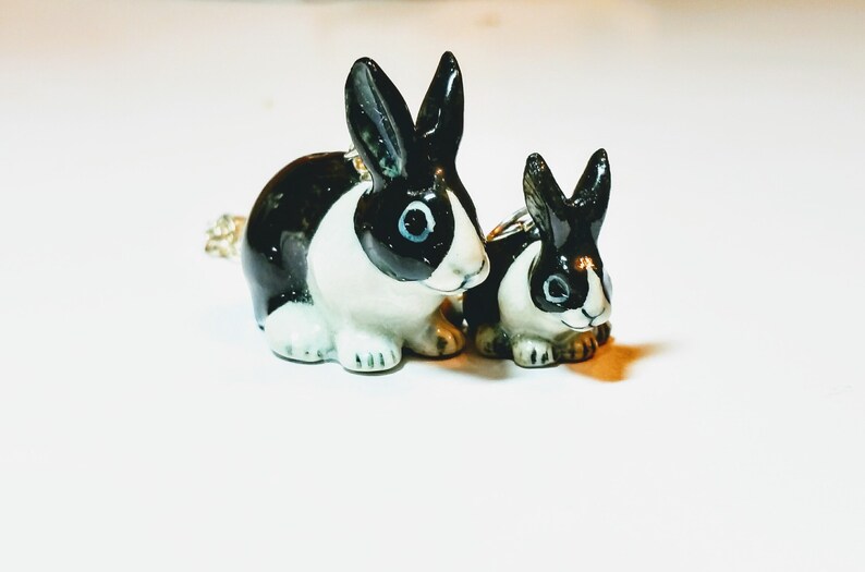 Unicorn Horse fox necklace,mother day gift Porcelain Bunny Rabbit Pendant Burro Donkey necklace Ceramic Bambi necklace fox necklace