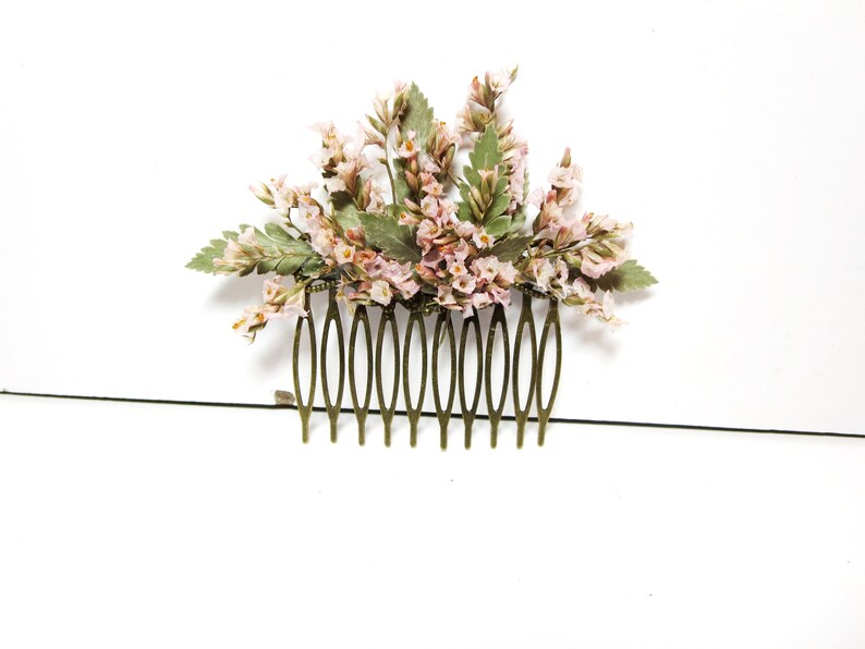 floral hair pin Baby/'s breath hair pin Lavender hair comb Dried flower comb Bridal hair piece flowers hair comb decorative hair comb