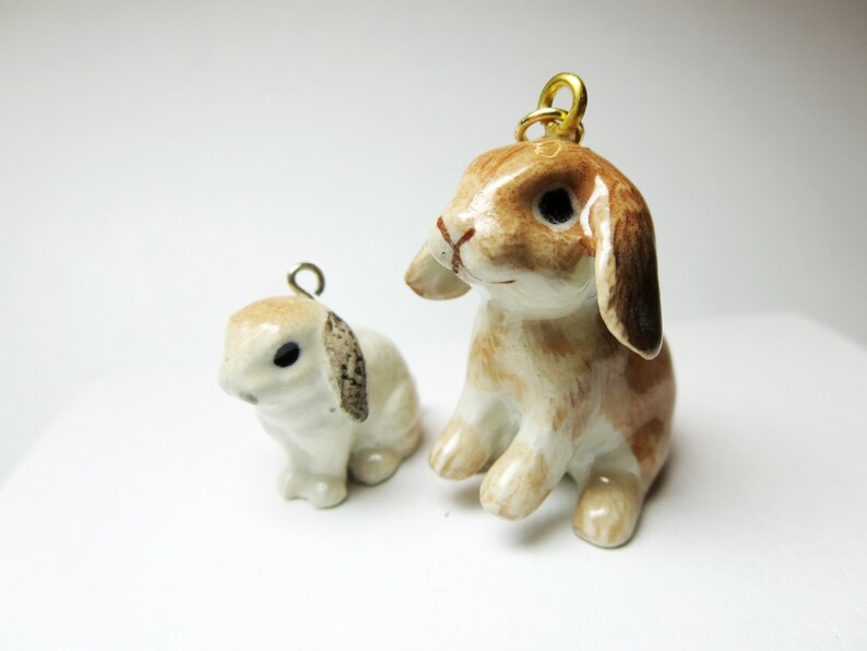 Unicorn Horse fox necklace,mother day gift Porcelain Bunny Rabbit Pendant Burro Donkey necklace Ceramic Bambi necklace fox necklace