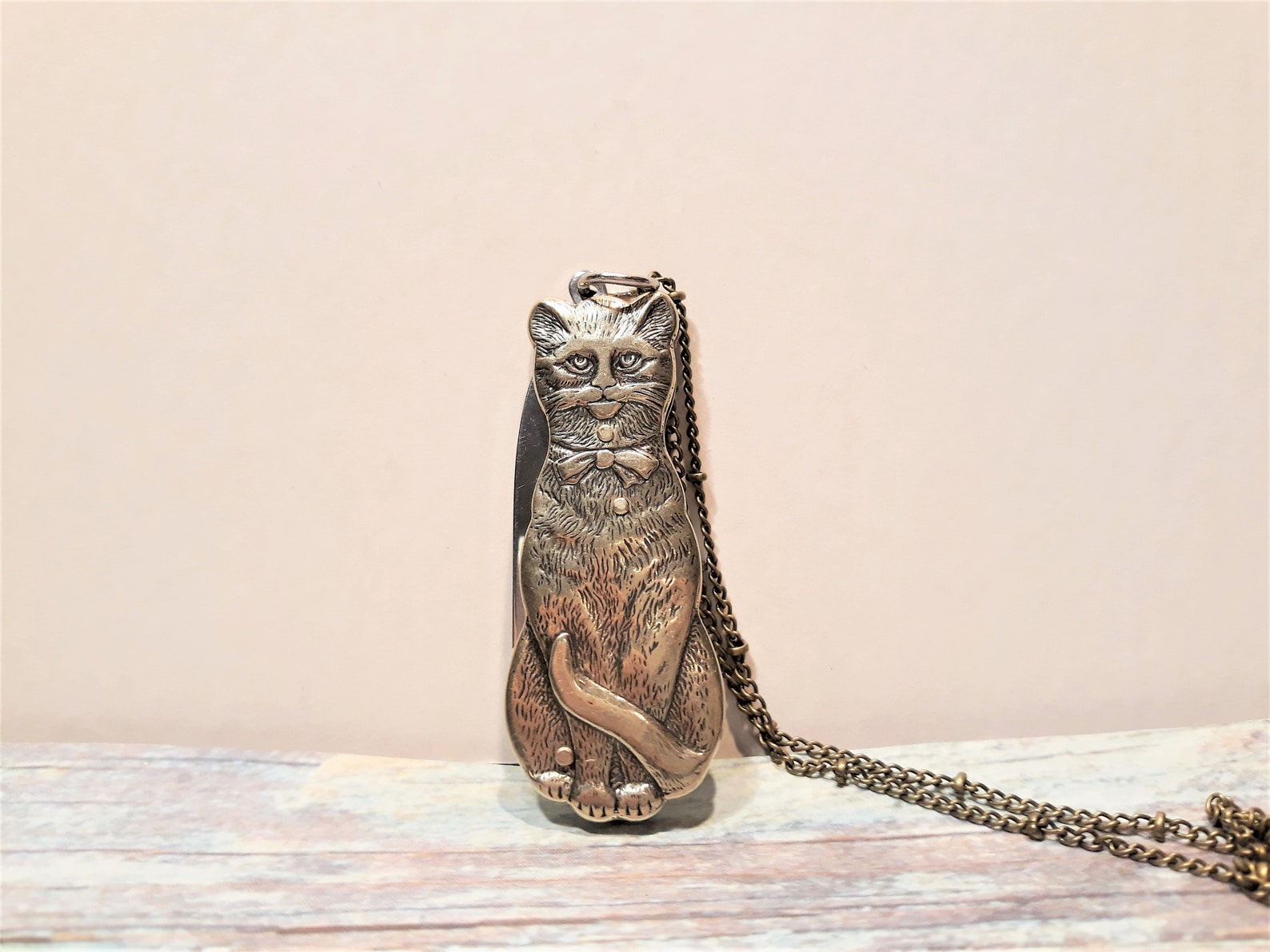 Vintage Duck Knife Necklace Cat Knife Necklace Pocket Knife Etsy
