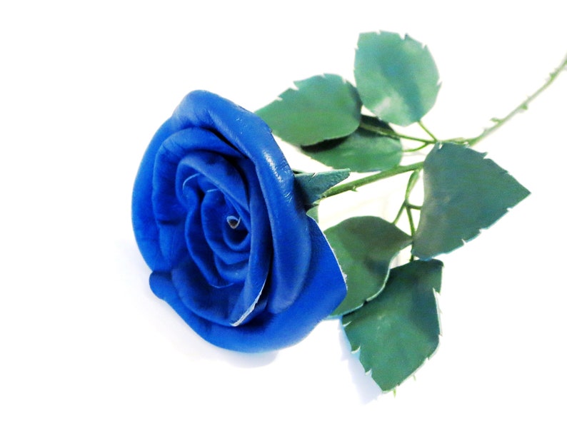 Leather Rose Leather Gift 3rd Anniversary Gift Red Long Etsy