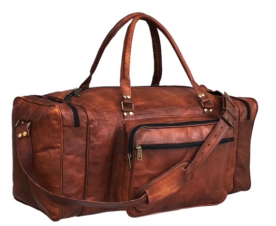 mens leather hold all