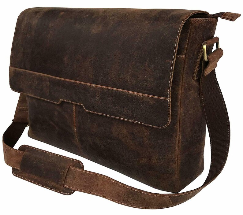 Leather Laptop Messenger Bag Vintage Bag Computer bag for Etsy