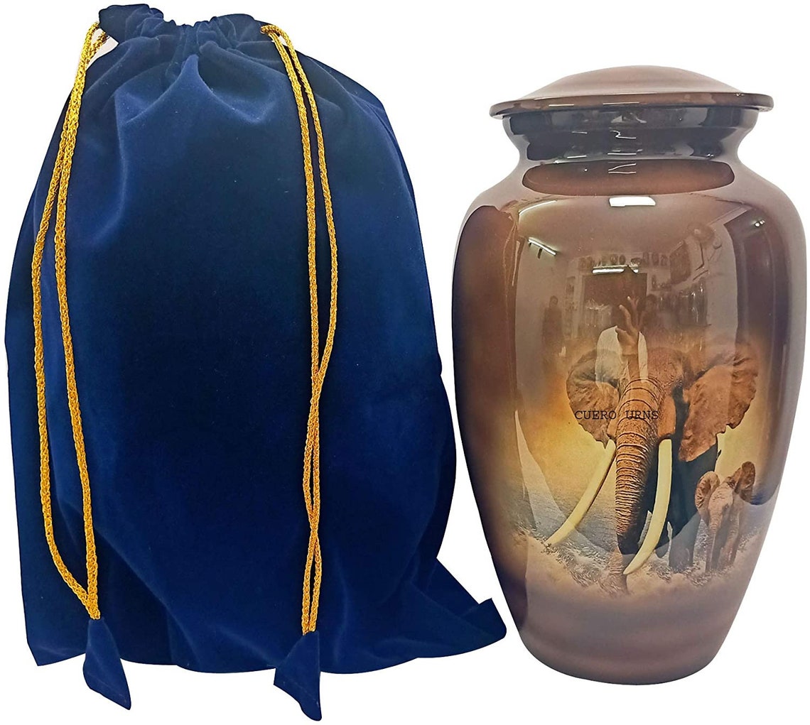 Lovely Elephant Brown Cremation Urn Urns for Human Ashes Etsy