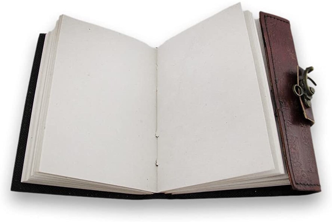 Handmade Genuine Leather Blank Journal Embossed Refillable Etsy