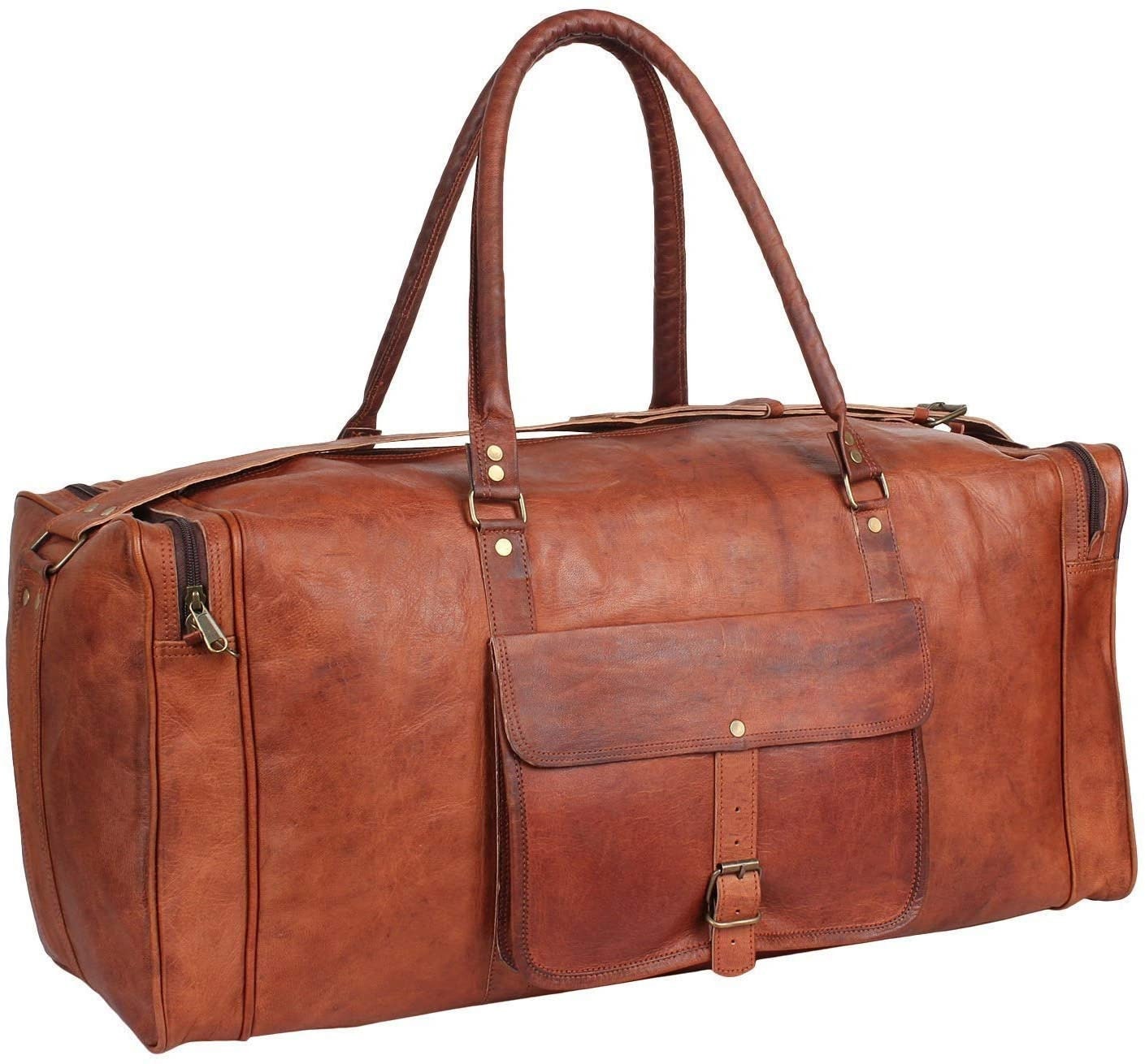 20/25/32 Mens leather Duffel bag Large Duffle bag Etsy