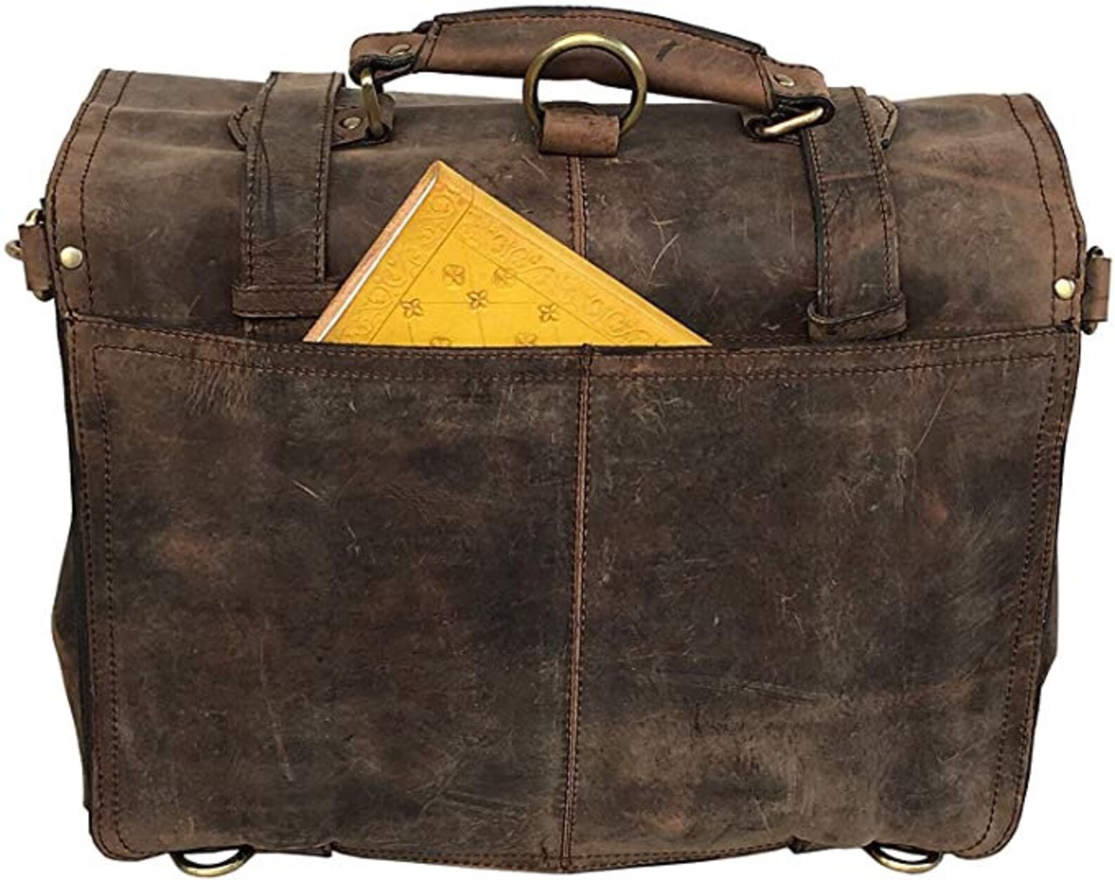 16 Genuine Buffalo Leather Messenger Bag for Men Women Etsy