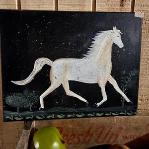 Folk Horse on Canvas