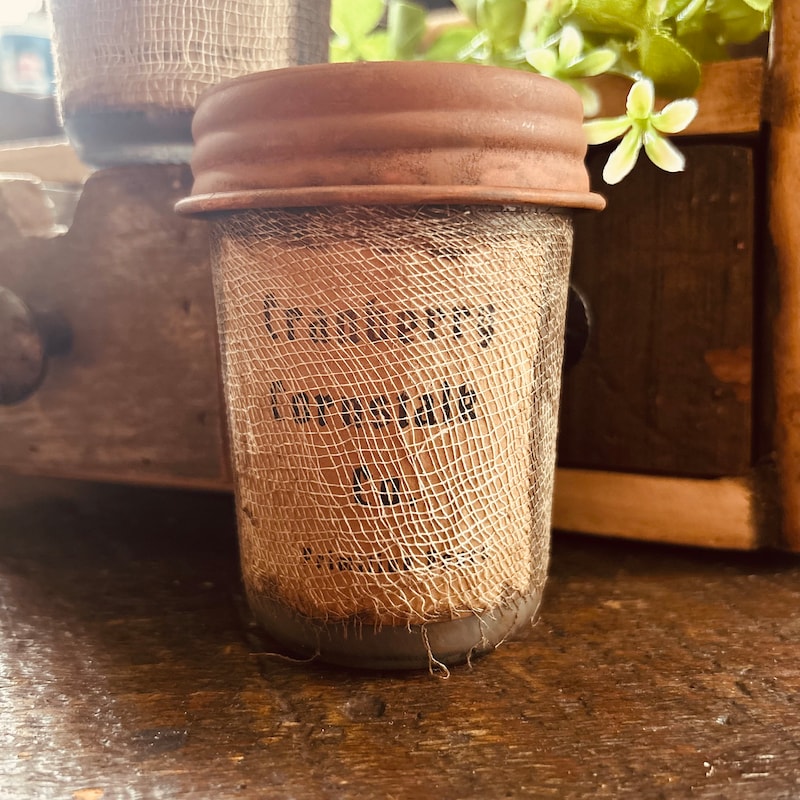 Primitive Candles in Jar - Etsy