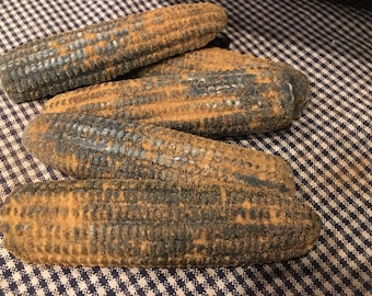Primitive decor Colonial Blackened Bees Wax  Corn Cob Bowl Fillers