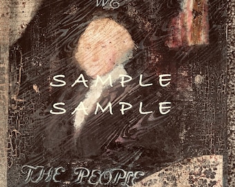 George Washington Print: Primitive Colonial Farmhouse Art (Digital Download)