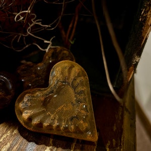Heart Blackened Bees wax Bowl Filler