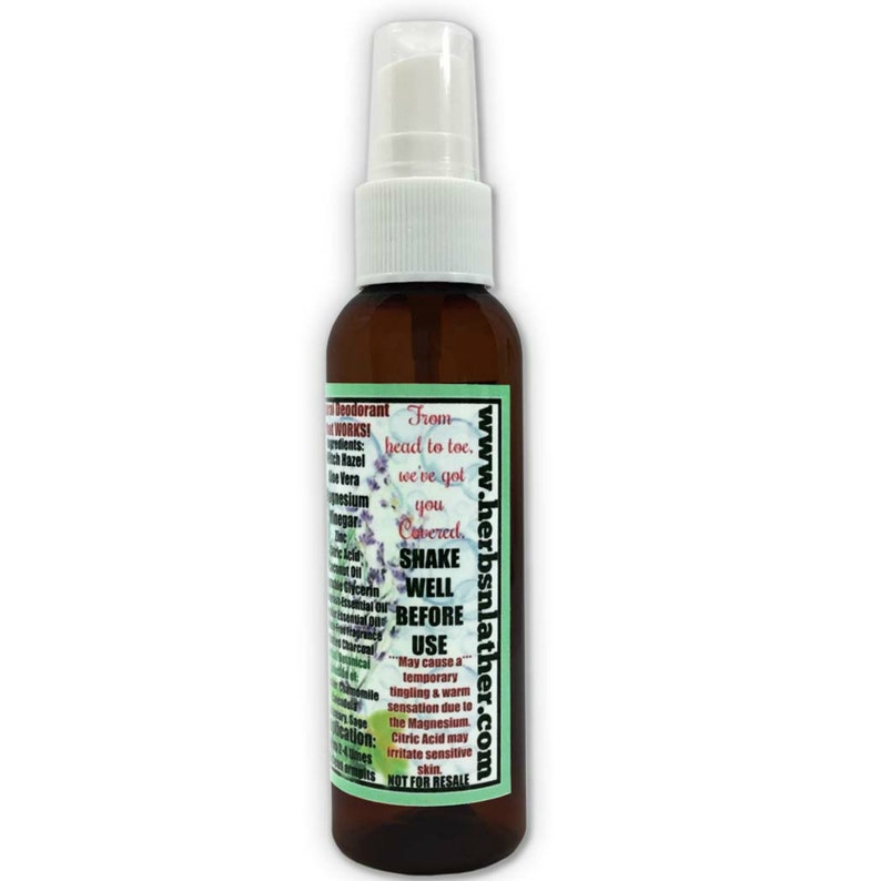 Deodorant Spray With Magnesium, Witch Hazel, Natural Grain Alcohol