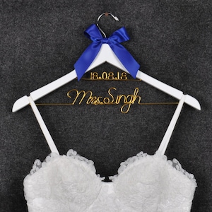 Wedding Bride Hangers, Bachelor Party Bridesmaid Gifts, Wedding Date Hanger