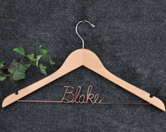 Personalized Wedding Hanger: Custom Bridal Dress Hanger with Wire Name