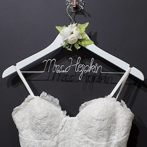 Custom Bridesmaid Gift, Bridal Hanger, Bridal Shower Gift, Bachelorette Party, Gift for Bride,Personalized Wedding Hanger Bride Gift