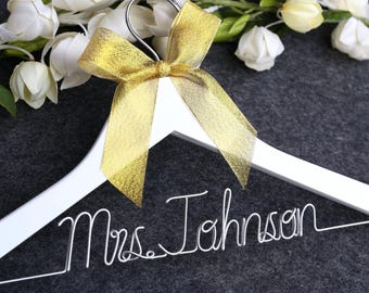Wedding Bride Hangers, Bachelor Party Bridesmaid Gifts,Bridal gift, Bridesmaids name hangers,Wedding Gifts