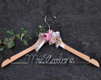 Personalized Wedding Dress Hanger: Custom Name Bridal Party Gift