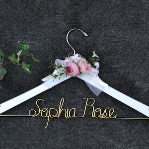 SET 11 Single layer Hanger--Bride flower wedding hanger,Wedding hanger, Personalized custom bridemaid hanger