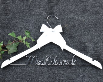 Bridesmaid wedding hangers, Bachelor party bridesmaid gifts, Maid of honor wedding hanger, Wedding bathrobe hangers