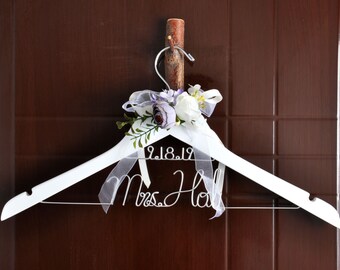 SET 8-10 Double layer Hanger--Bride flower wedding hanger,Wedding hanger, Personalized custom bridemaid hanger