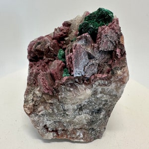 Pink cobalto calcite with malachite image 2