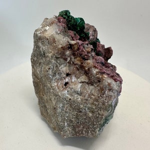 Pink cobalto calcite with malachite image 3